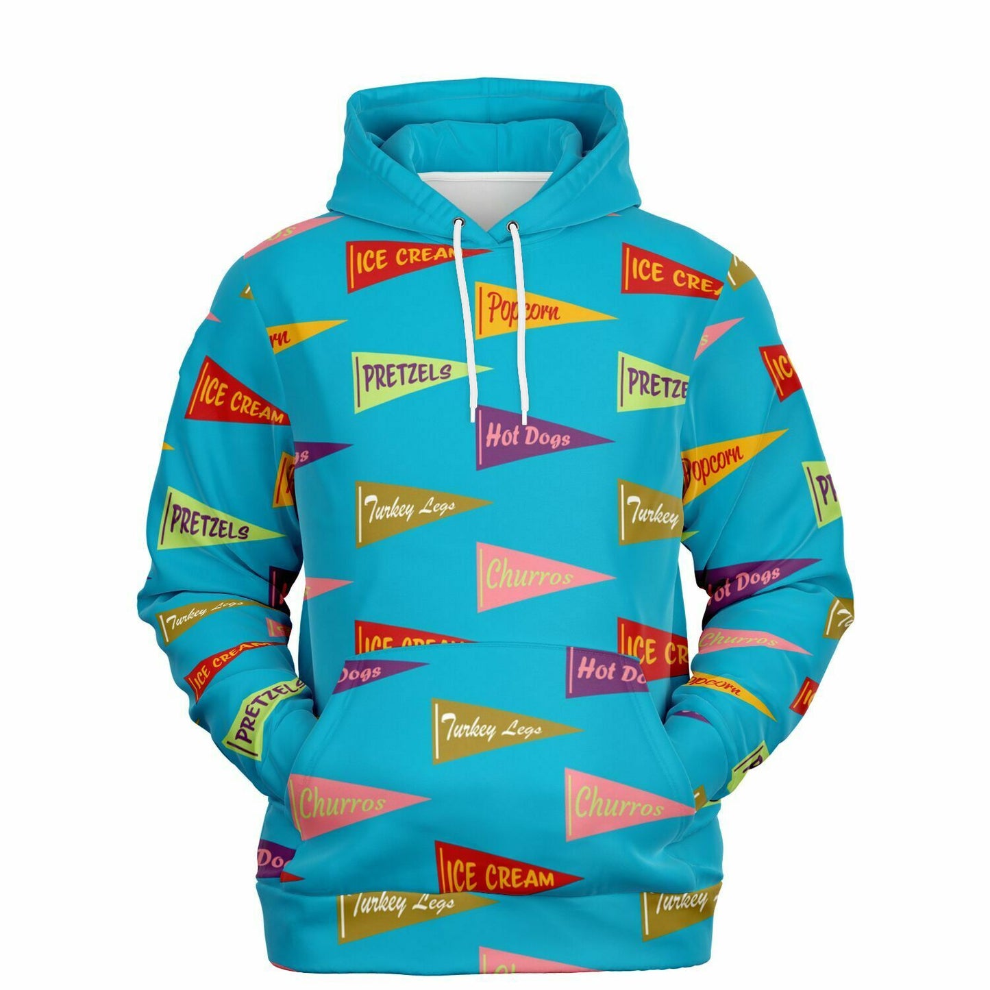 Snack Pennant (Blue Pop) - Unisex Super Soft Athletic Hoodie