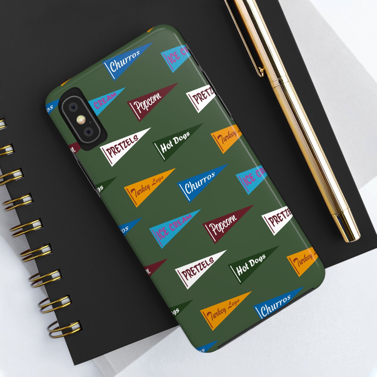 Snack Pennant (Sage Green) - Tough Phone Cases (All iPhone Sizes)