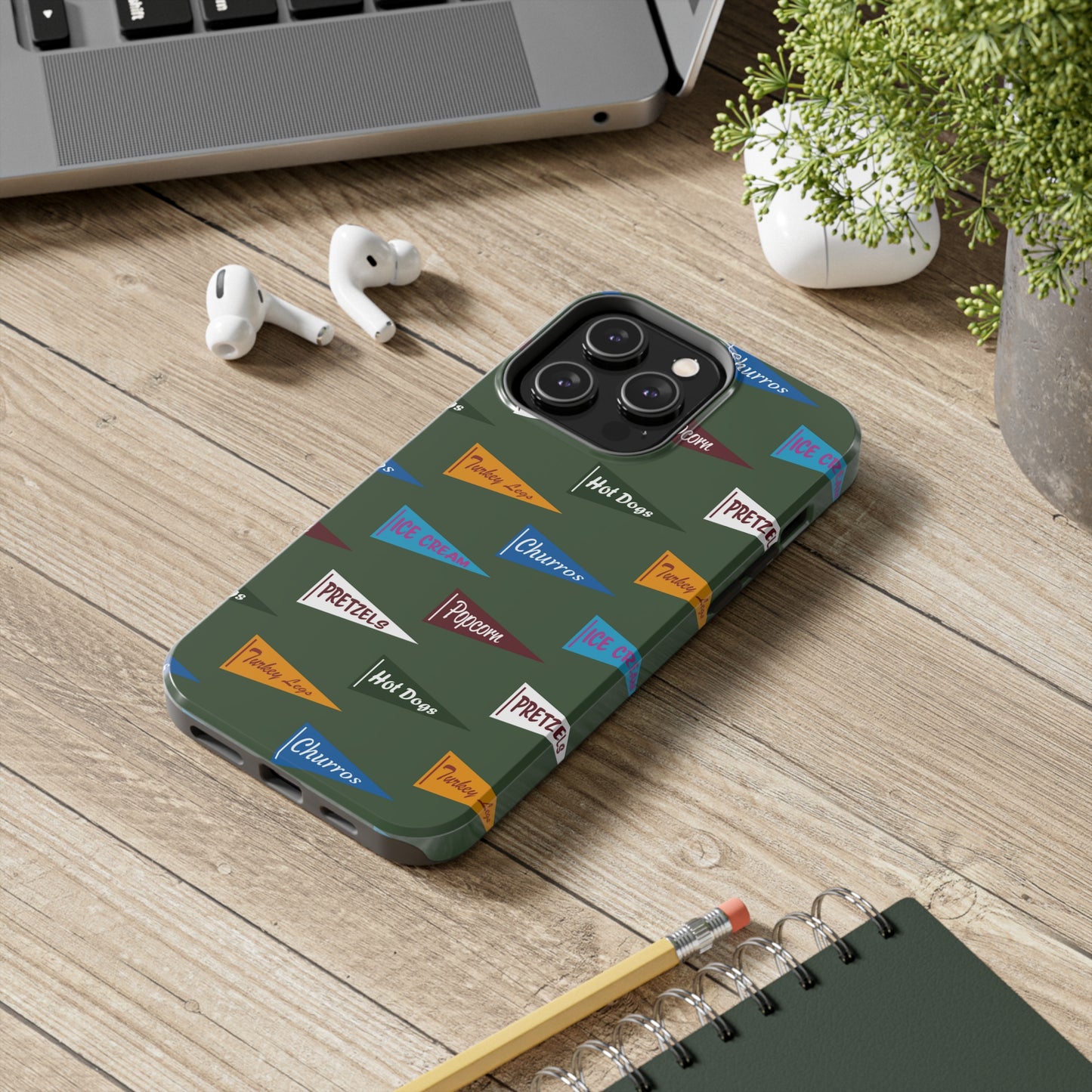 Snack Pennant (Sage Green) - Tough Phone Cases (All iPhone Sizes)