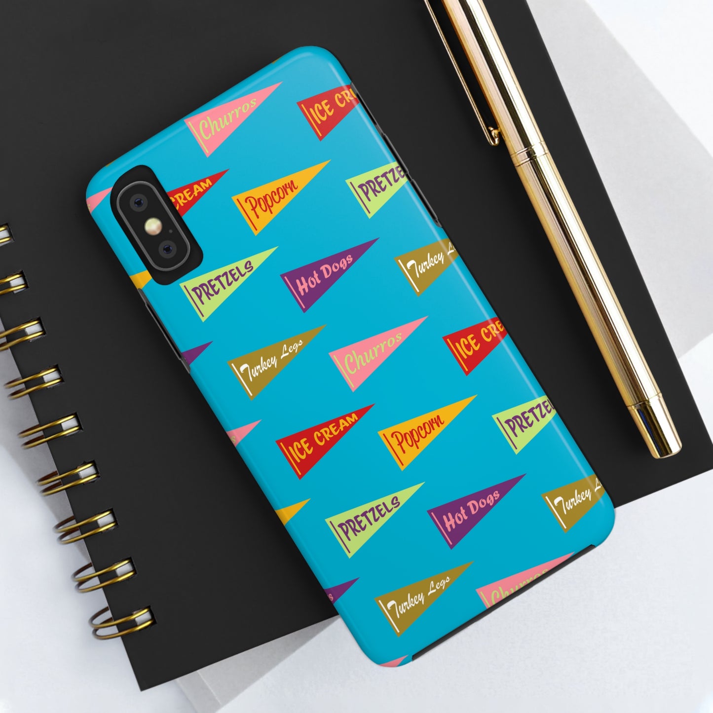 Snack Pennant (Blue Pop) - Tough Phone Cases (All iPhone Sizes)