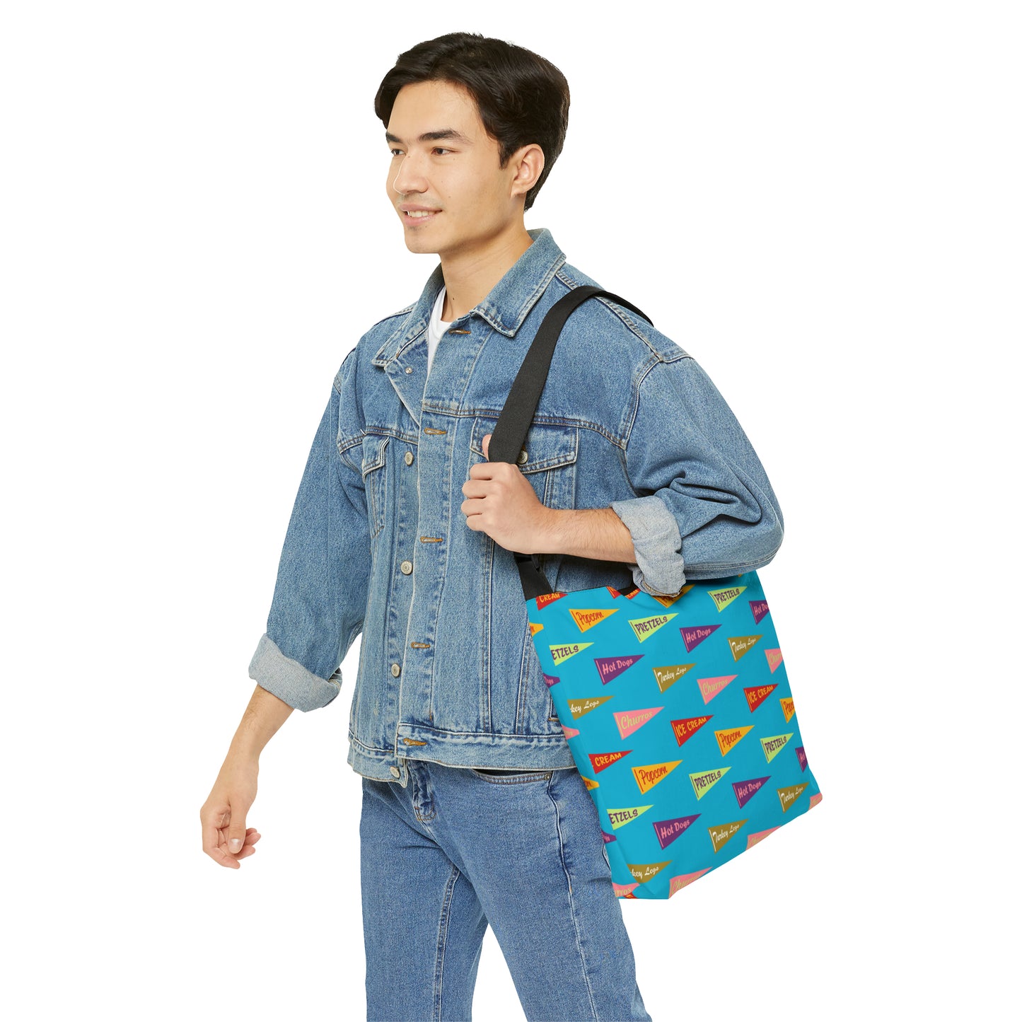 Snack Pennant (Blue Pop) All Day Adjustable Tote (2 Sizes Available)