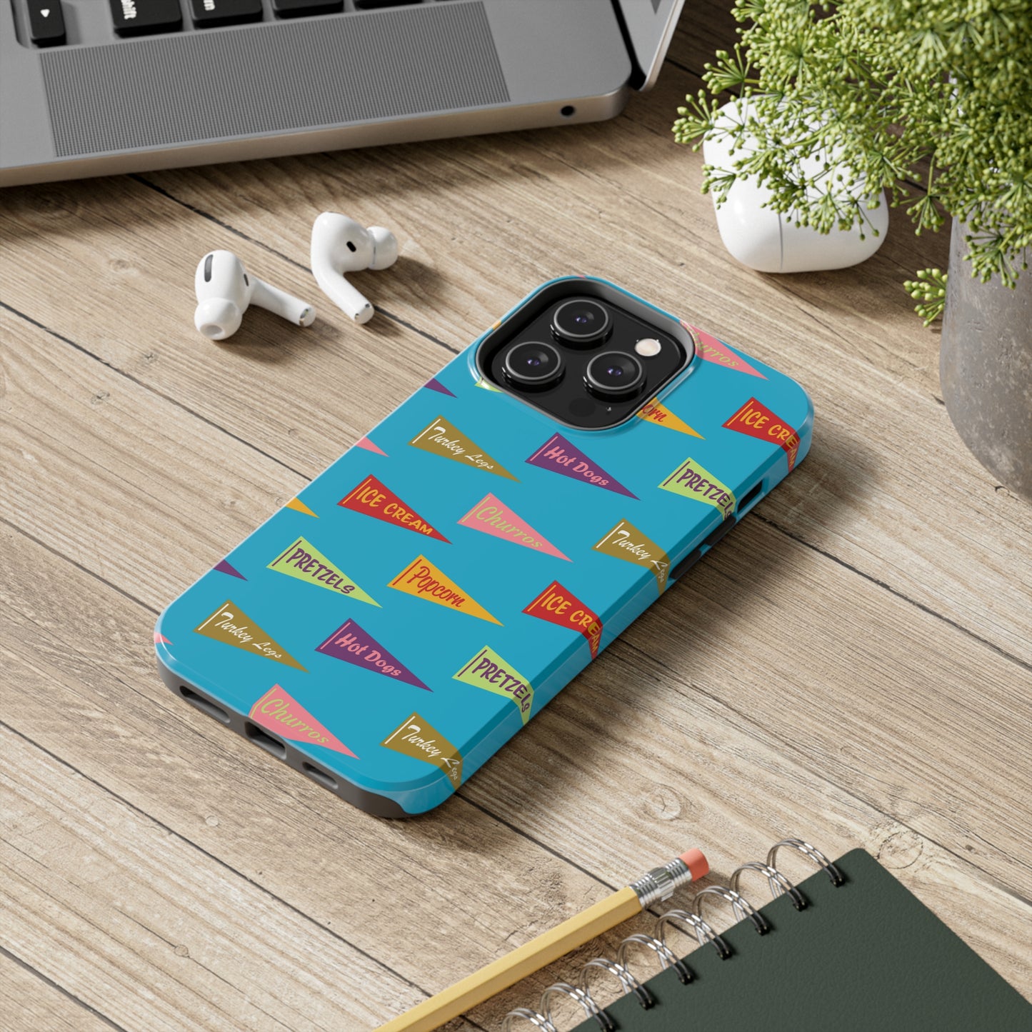 Snack Pennant (Blue Pop) - Tough Phone Cases (All iPhone Sizes)