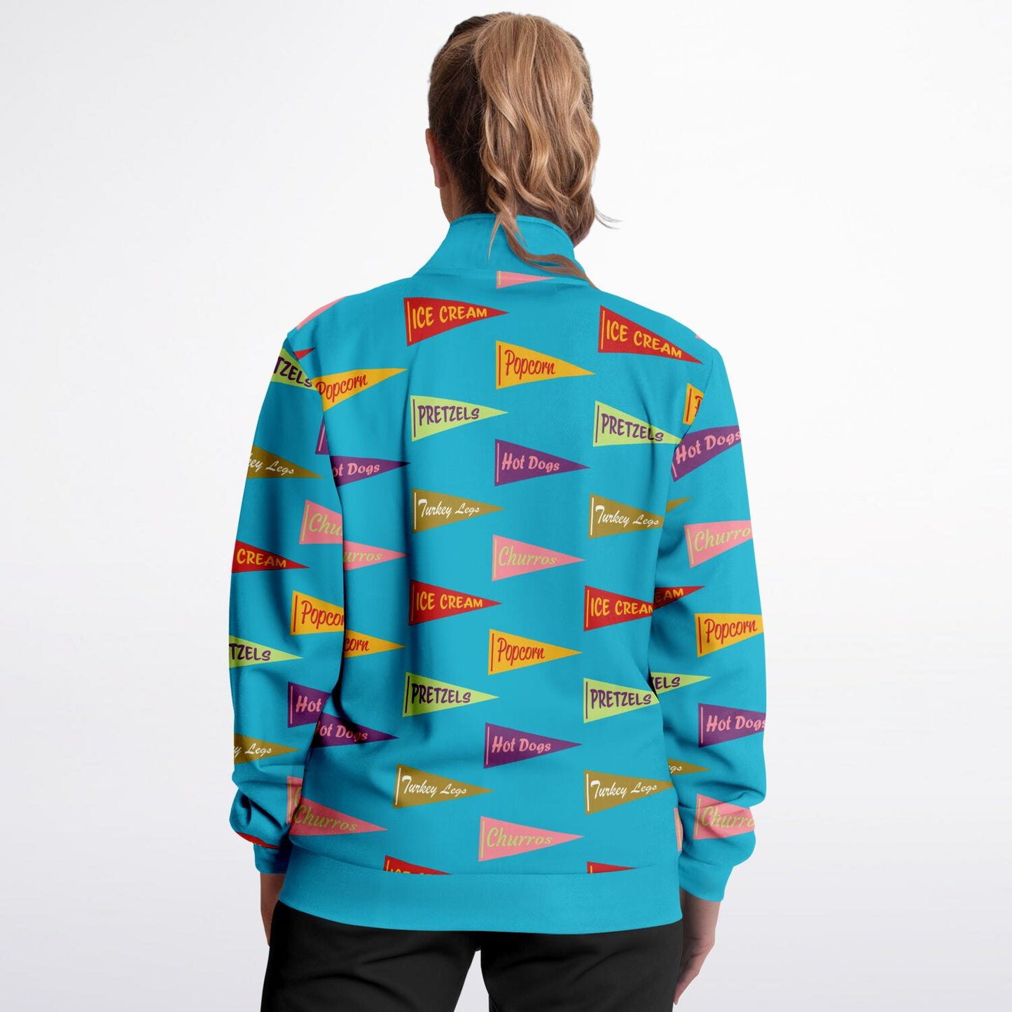 Snack Pennant Sustainable Unisex Track Jacket (Blue Pop)