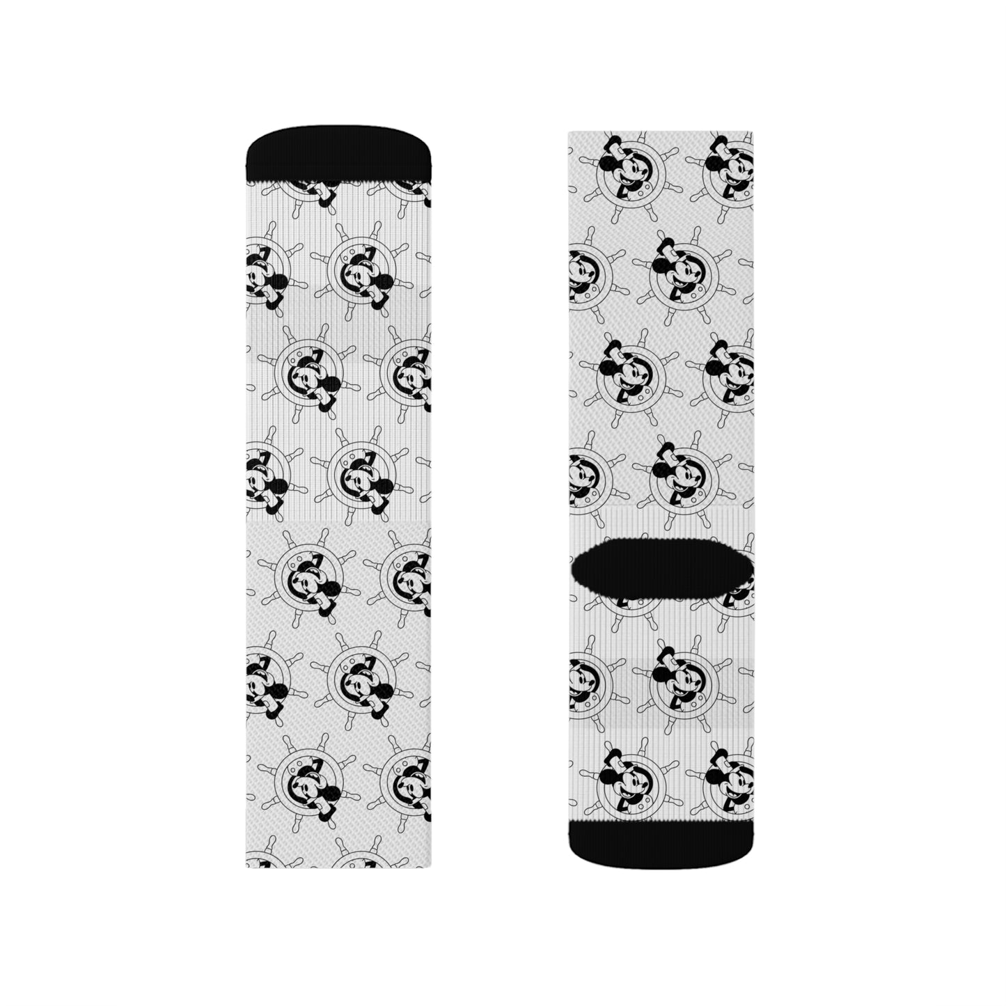 Steamboat Willie At the Helm - Full Patterned Socks