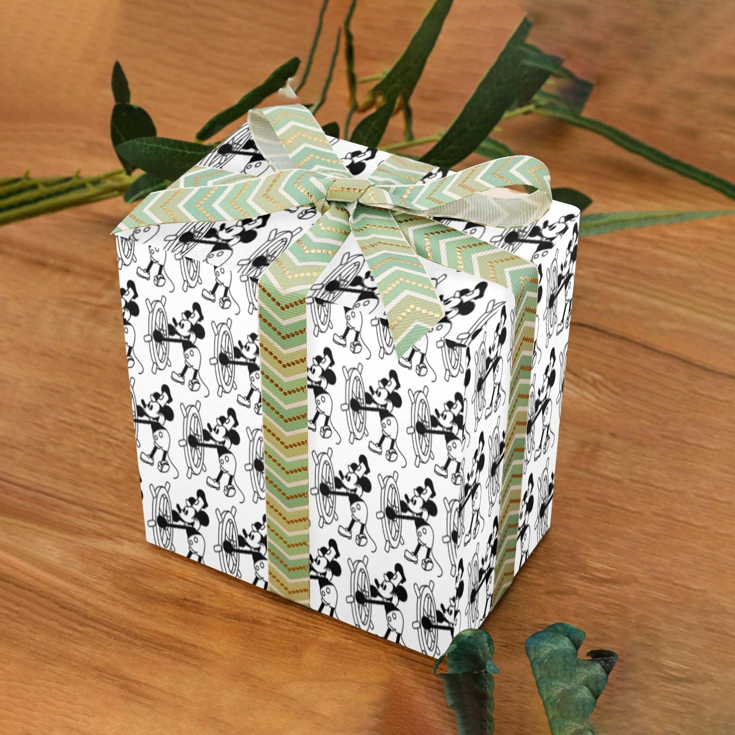 3 Rolls Steamboat Willie Gift Wrapping Paper-Coated Paper 58"x 22"(3 Rolls)