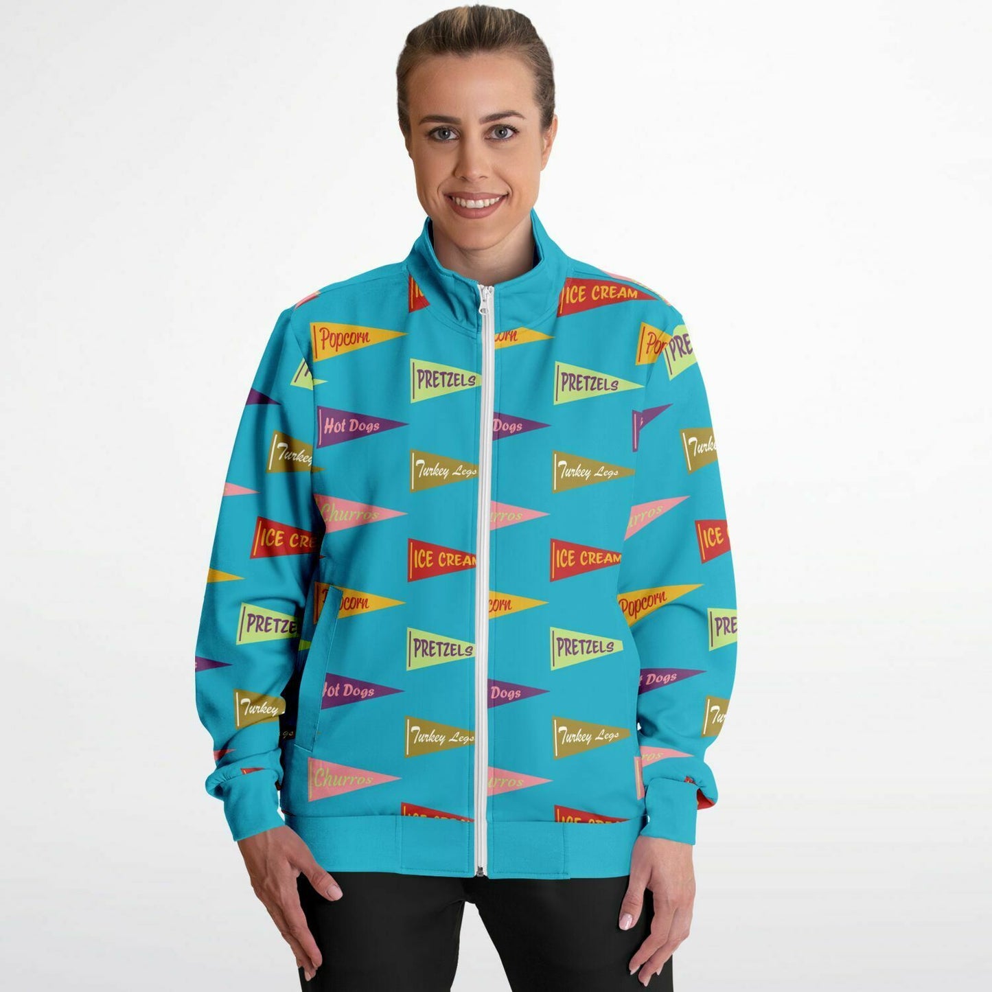 Snack Pennant Sustainable Unisex Track Jacket (Blue Pop)