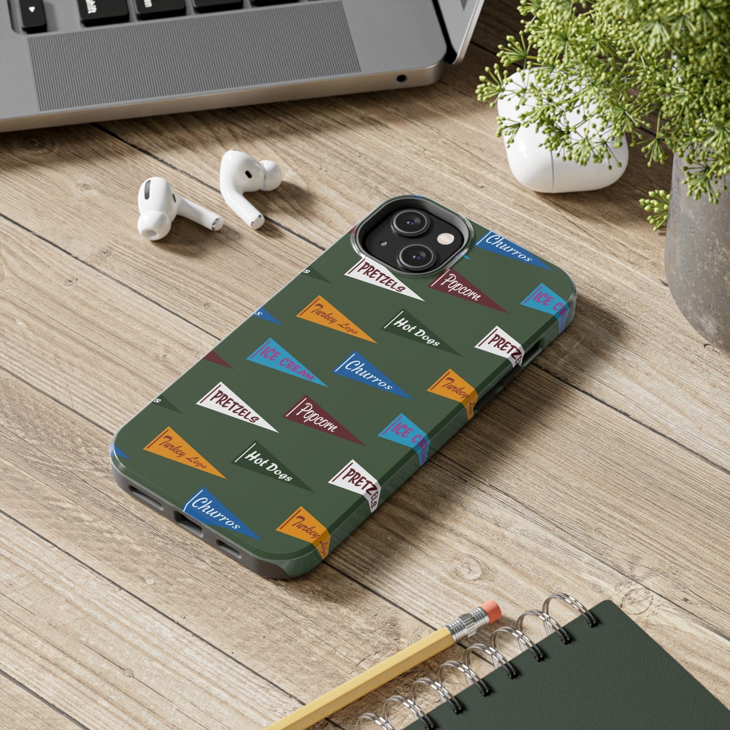 Snack Pennant (Sage Green) - Tough Phone Cases (All iPhone Sizes)