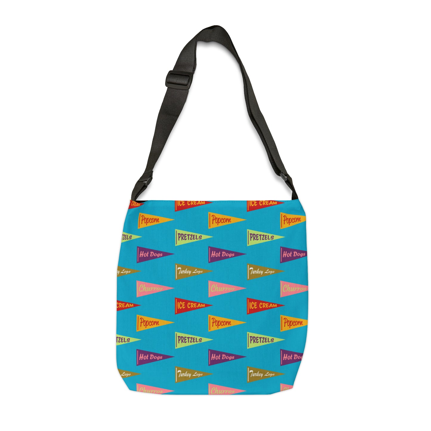 Snack Pennant (Blue Pop) All Day Adjustable Tote (2 Sizes Available)