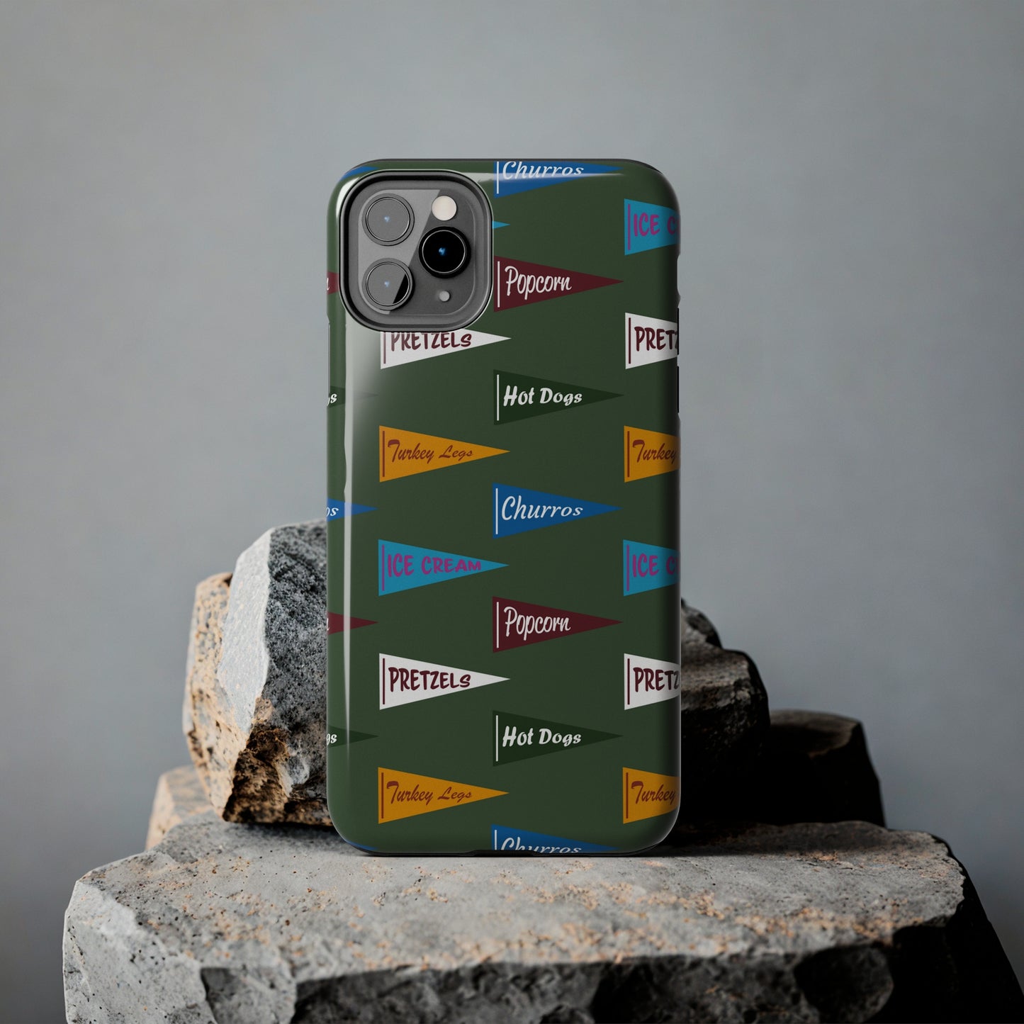 Snack Pennant (Sage Green) - Tough Phone Cases (All iPhone Sizes)