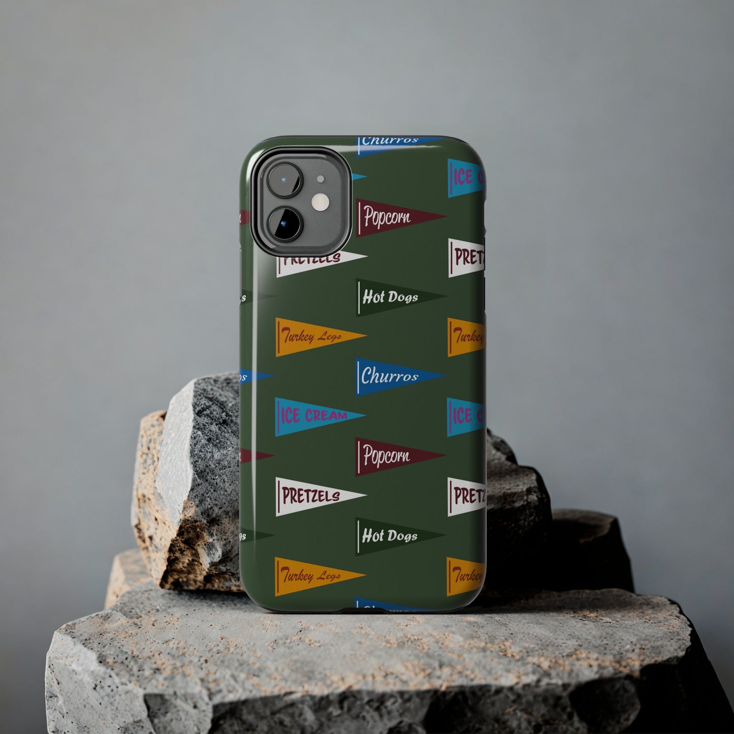 Snack Pennant (Sage Green) - Tough Phone Cases (All iPhone Sizes)