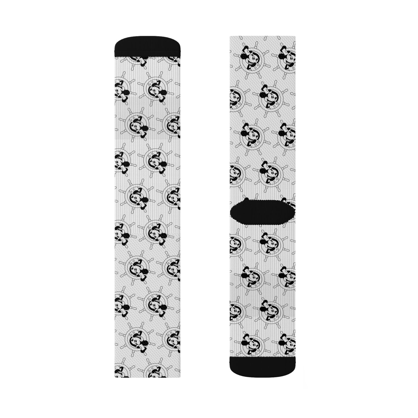 Steamboat Willie At the Helm - Full Patterned Socks