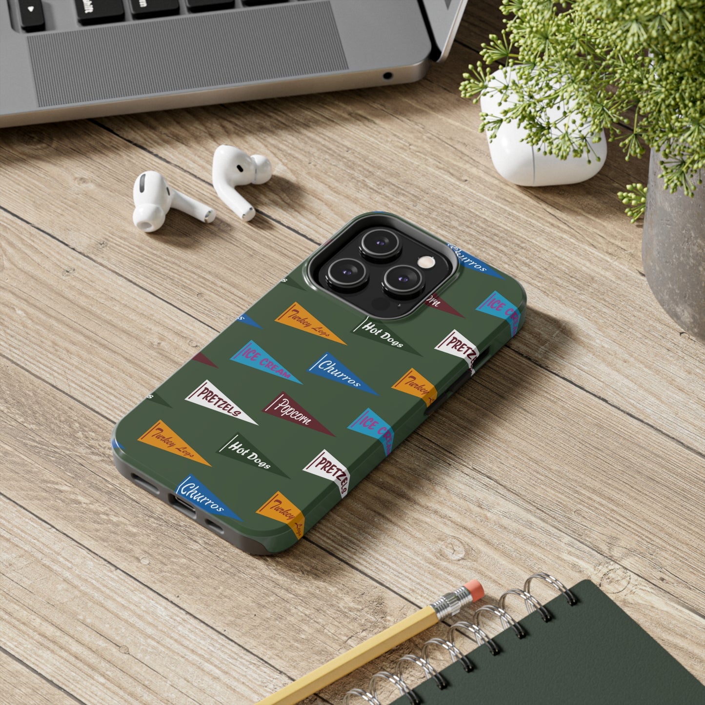 Snack Pennant (Sage Green) - Tough Phone Cases (All iPhone Sizes)