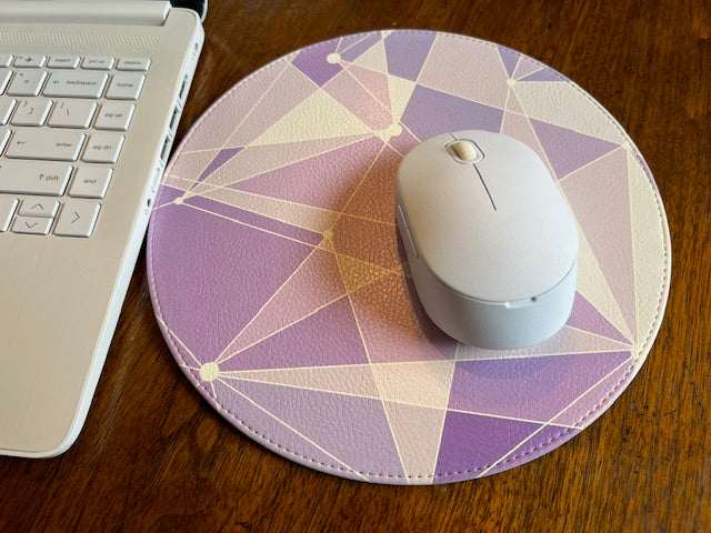 Purple Wall Vegan Leather Mouse Pad Mat