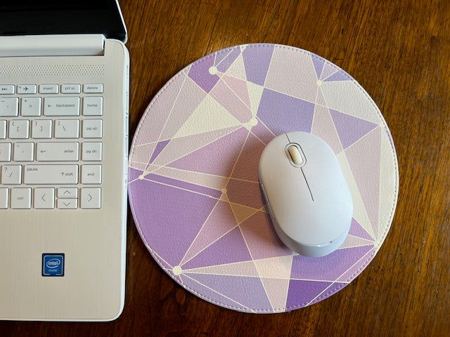 Purple Wall Vegan Leather Mouse Pad Mat