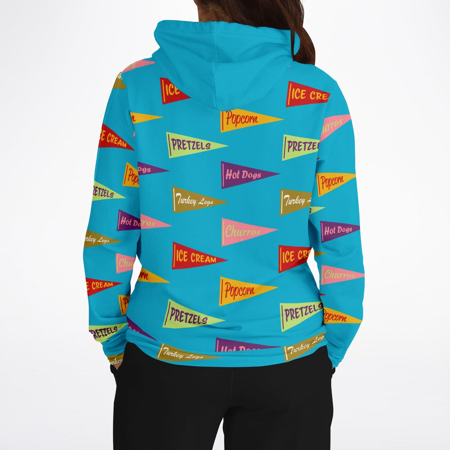 Snack Pennant (Blue Pop) - Unisex Super Soft Athletic Hoodie