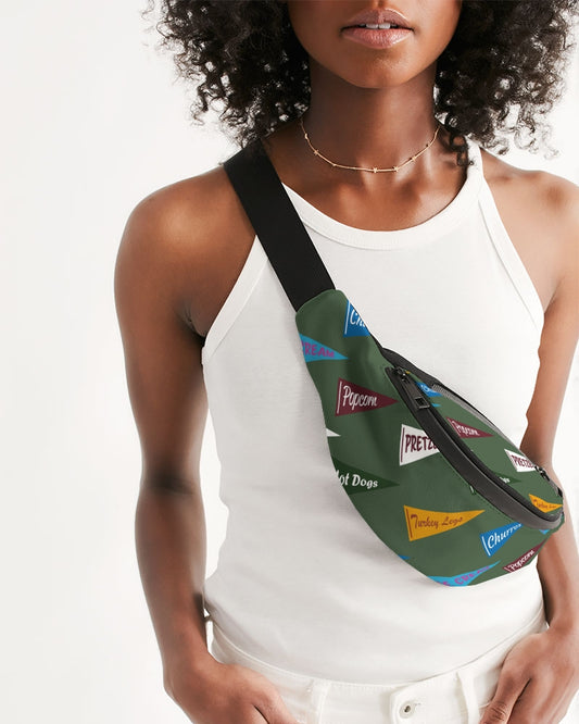 Snack Pennant (Sage Green) Crossbody Sling Bag