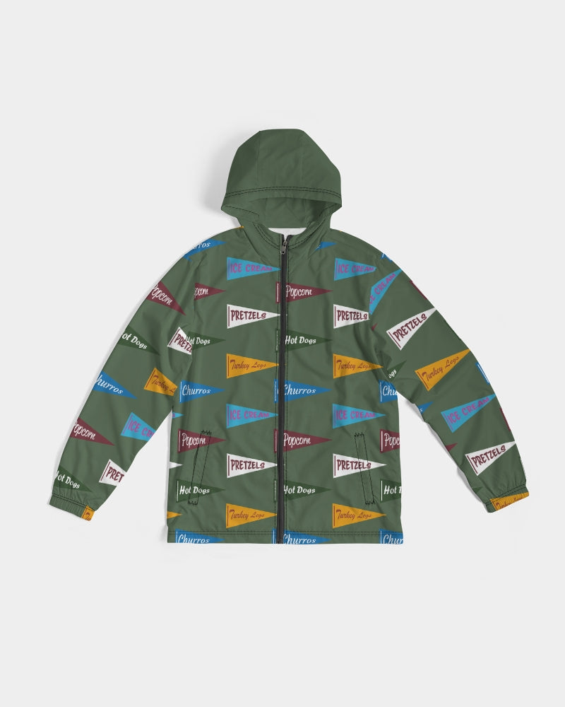 Snack Pennant (Sage Green) Men's Water Resistant Windbreaker